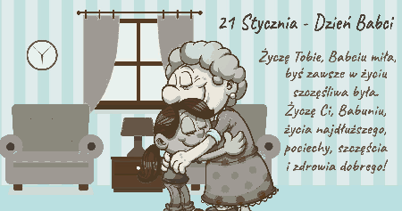 Babcia dziękująca wnuczce za piękne życzenia